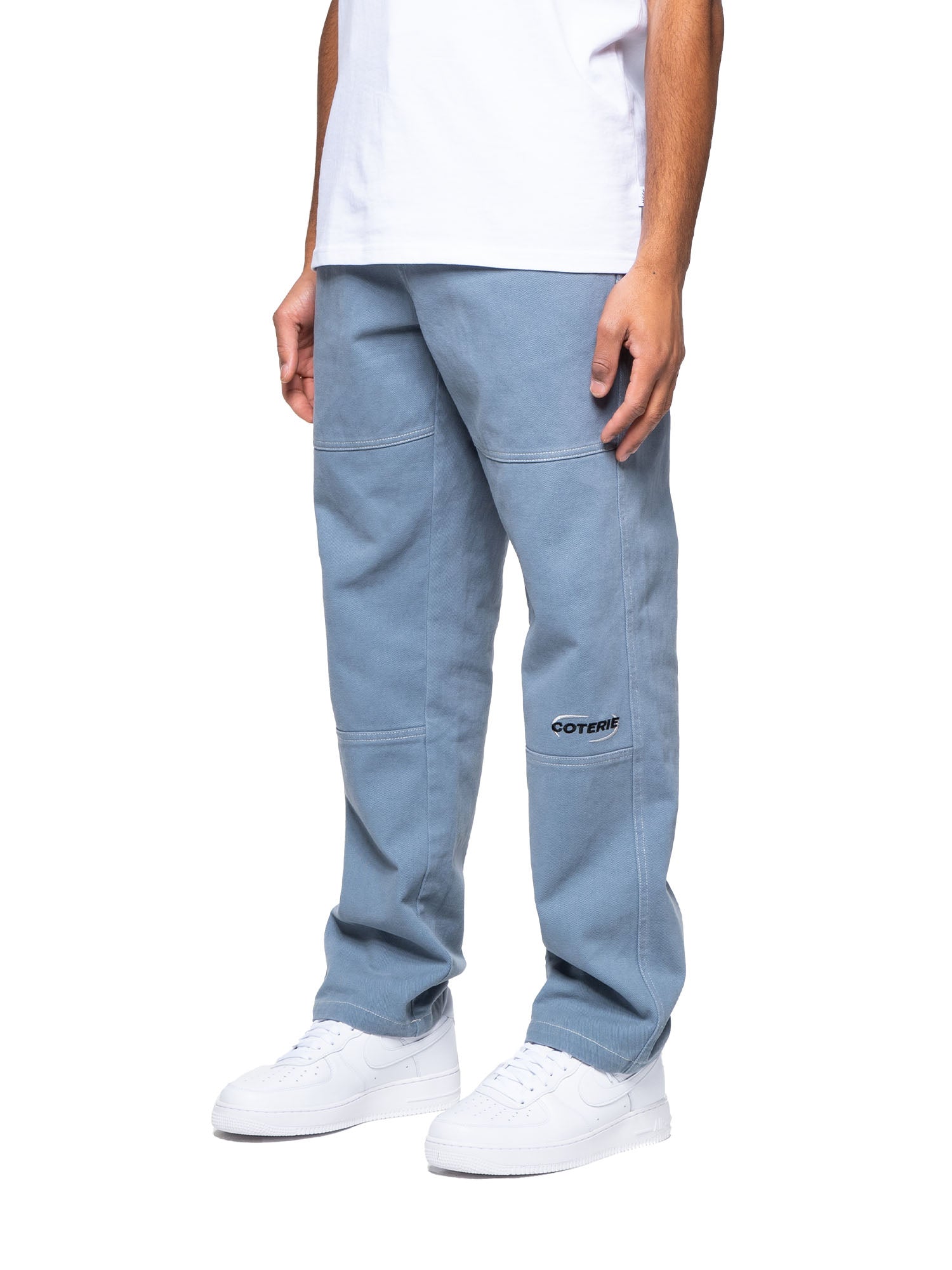Mason - pantalon de peintre en sergé - bleu